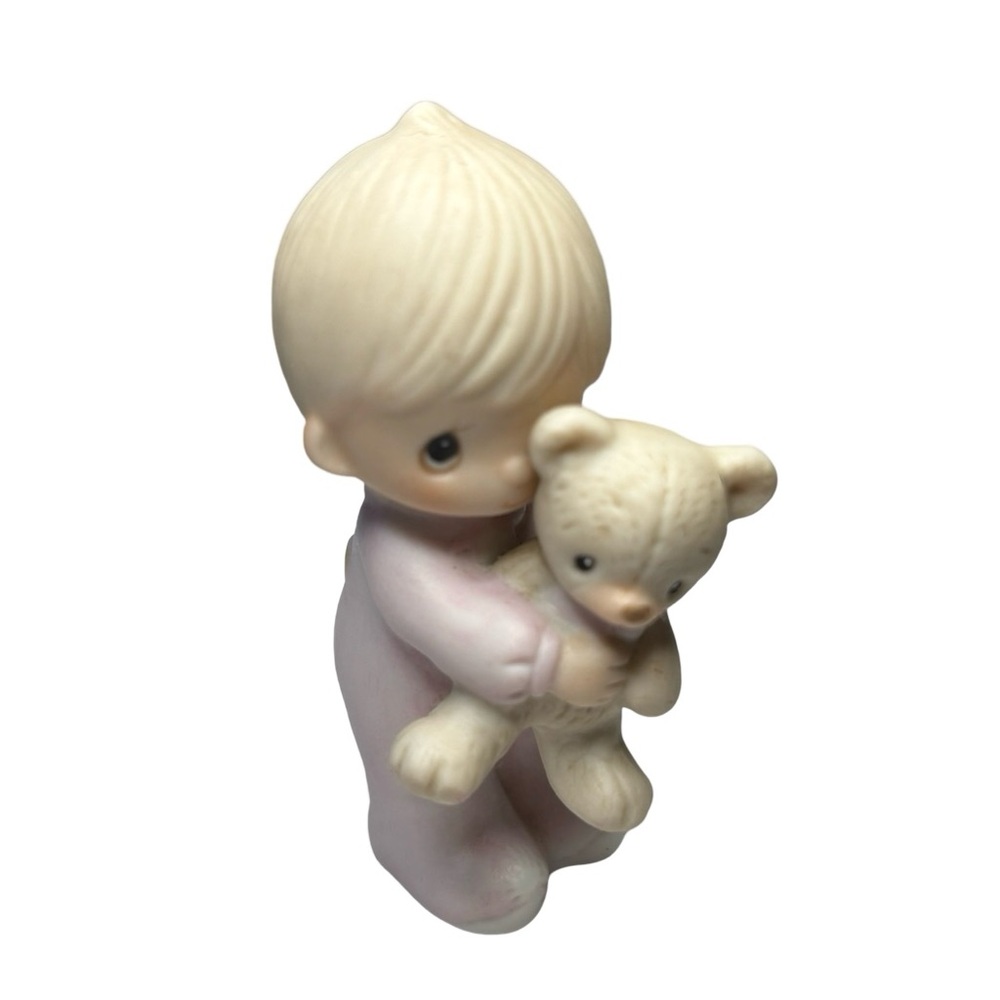 Precious Moments, Boy with Teddy Bear, 1982